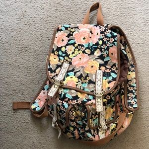 Floral backpack. Slightly used. Smoke free home